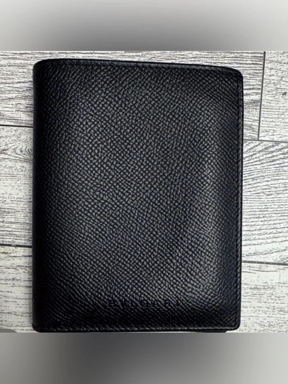 Bvlgari Black Pebbled Leather Men’s Bifold Wallet - Like New